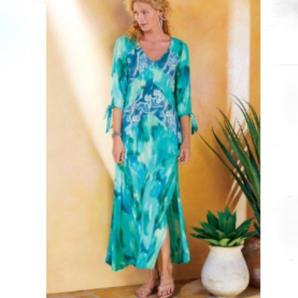 Soft Surroundings medium Oceania Maxi Dress